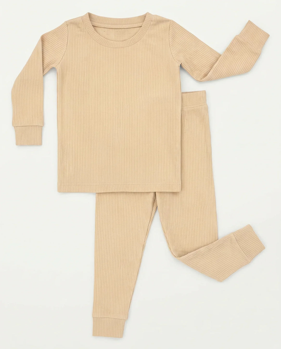 Ribbed Bamboo Two Piece Long Sleeve Pajama Set