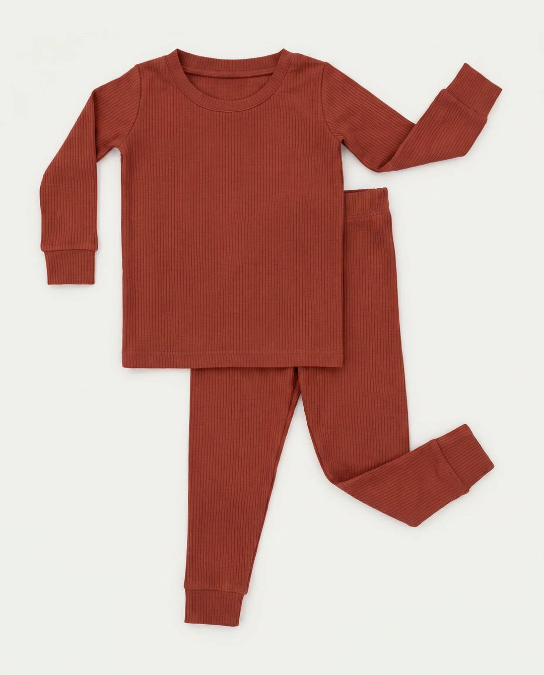 Ribbed Bamboo Two Piece Long Sleeve Pajama Set