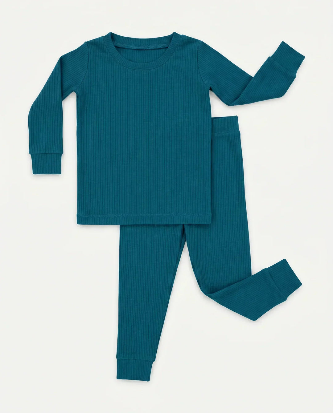 Atlantis Ribbed Bamboo Two Piece Long Sleeve Pajama Set