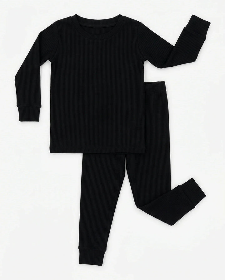Ribbed Bamboo Two Piece Long Sleeve Pajama Set