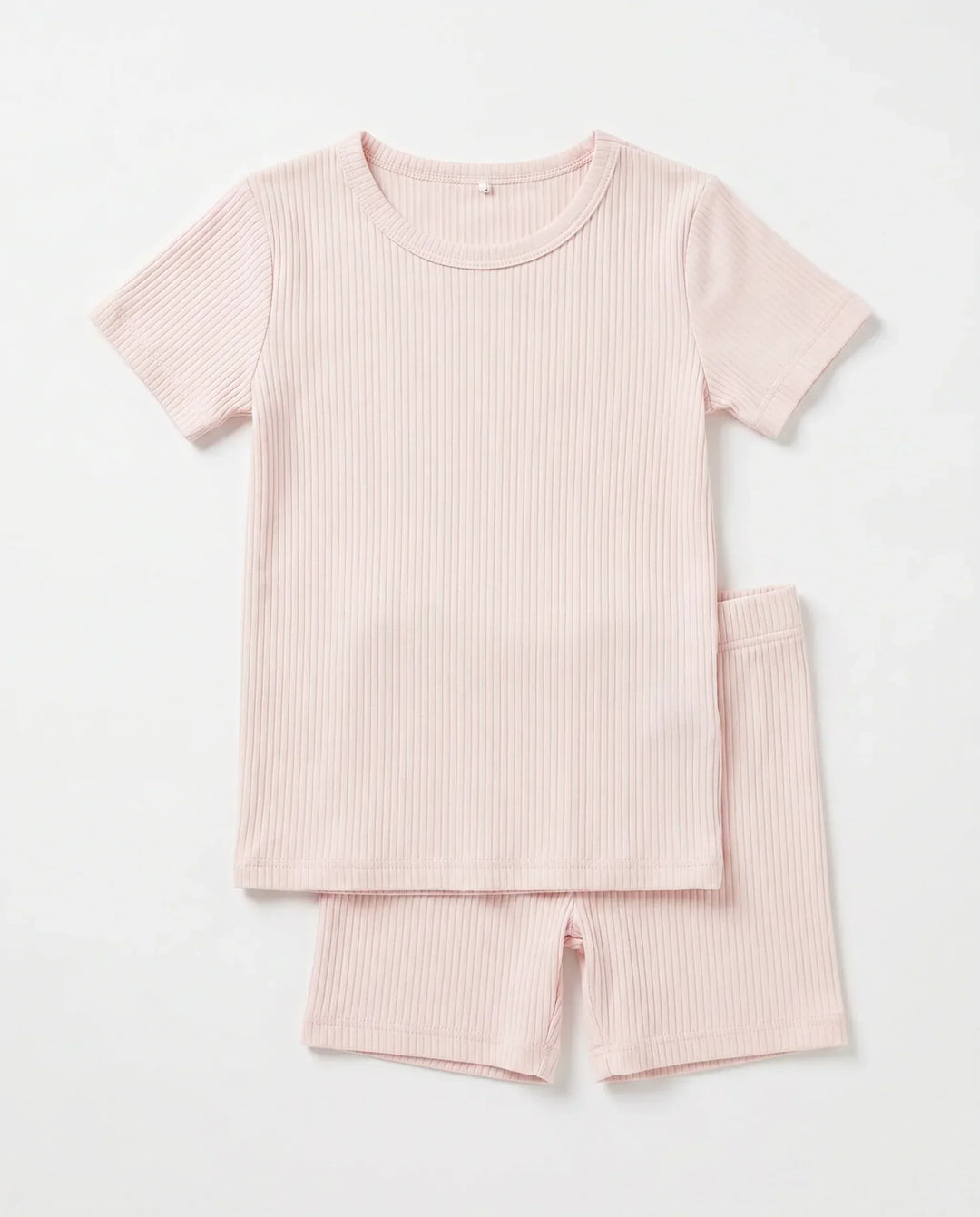 Ribbed Bamboo Two Piece Short Sleeve Short Pajama Set