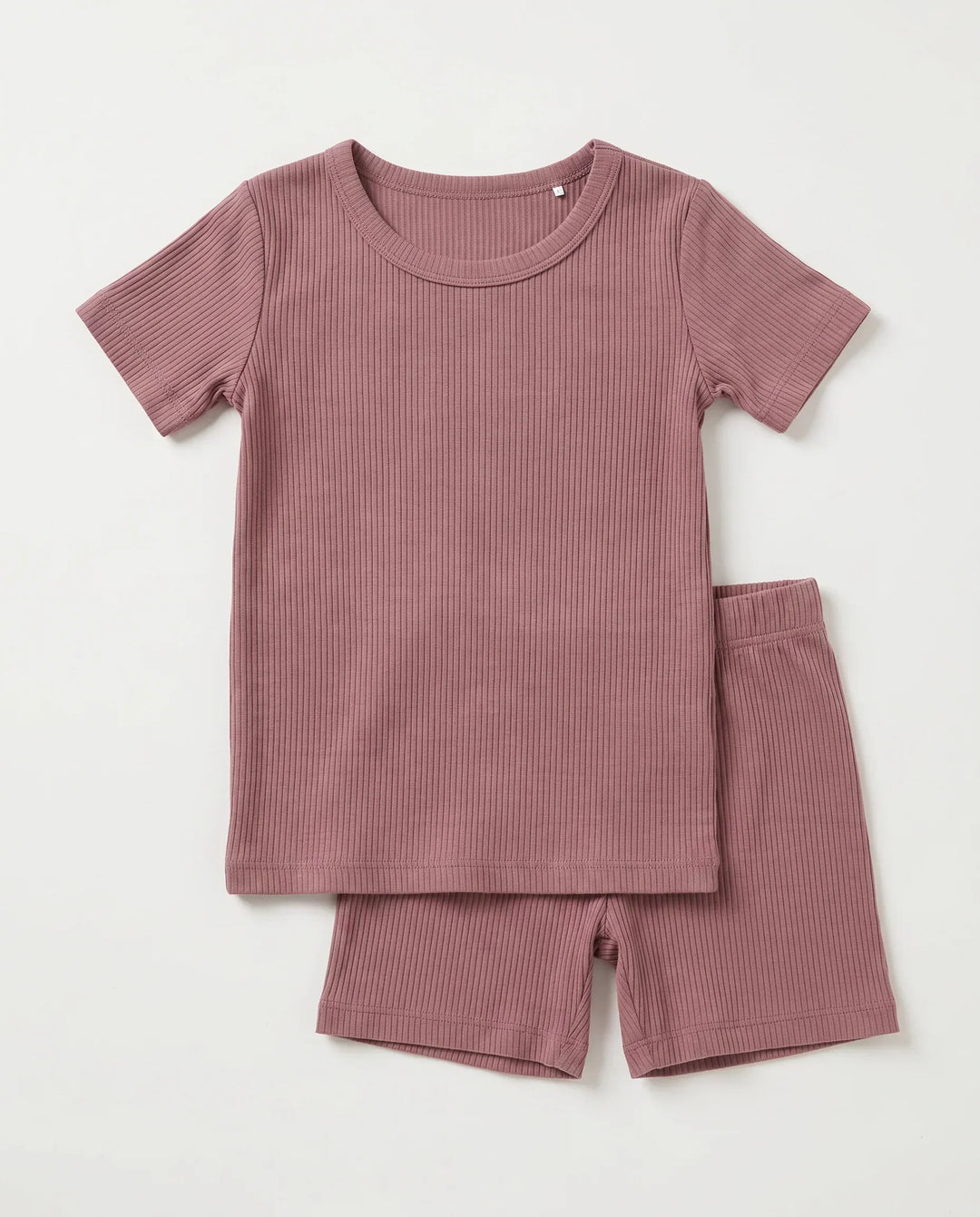 Ribbed Bamboo Two Piece Short Sleeve Short Pajama Set