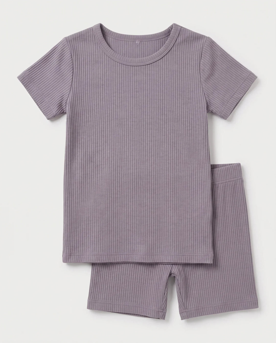 Ribbed Bamboo Two Piece Short Sleeve Short Pajama Set
