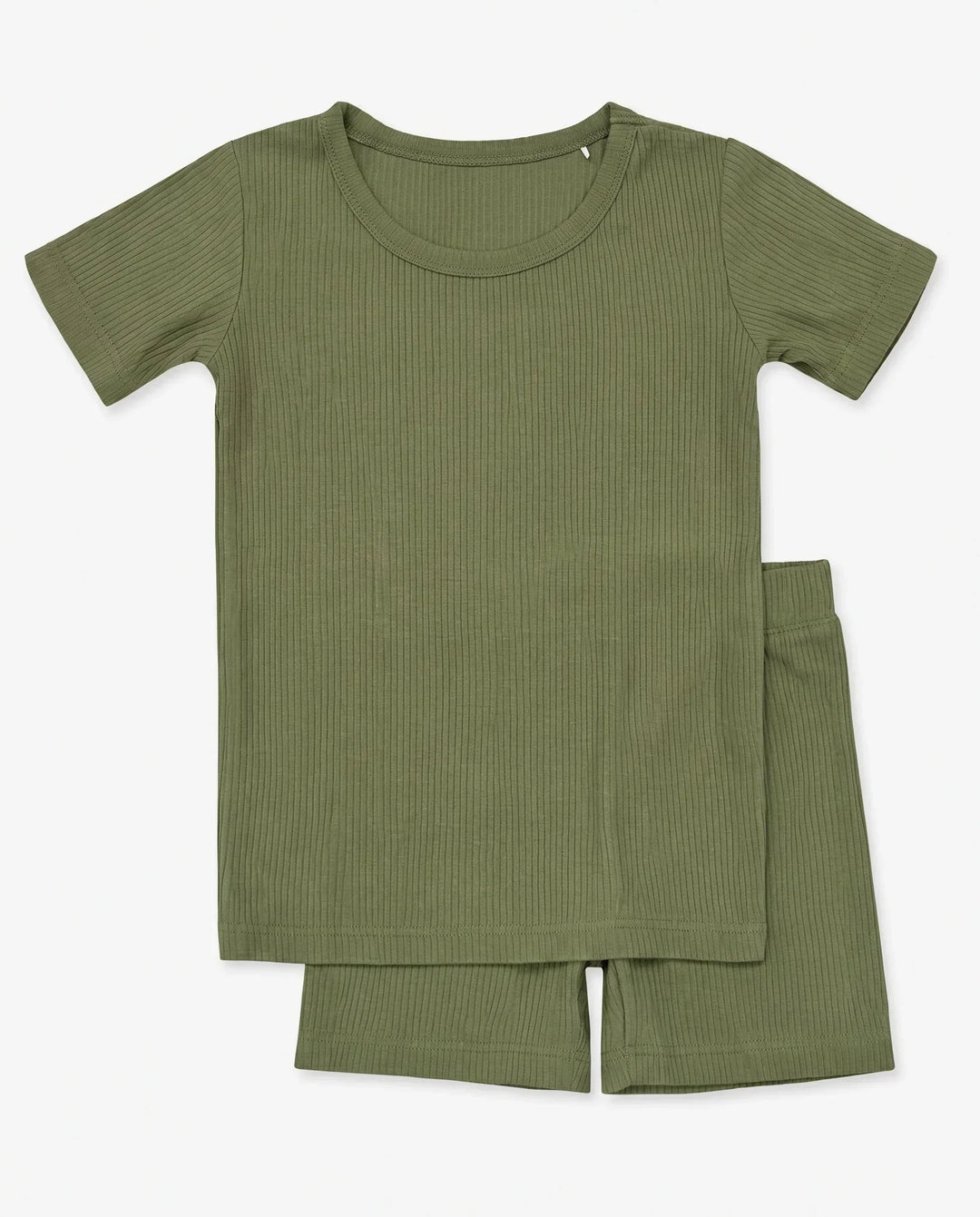 Ribbed Bamboo Two Piece Short Sleeve Short Pajama Set