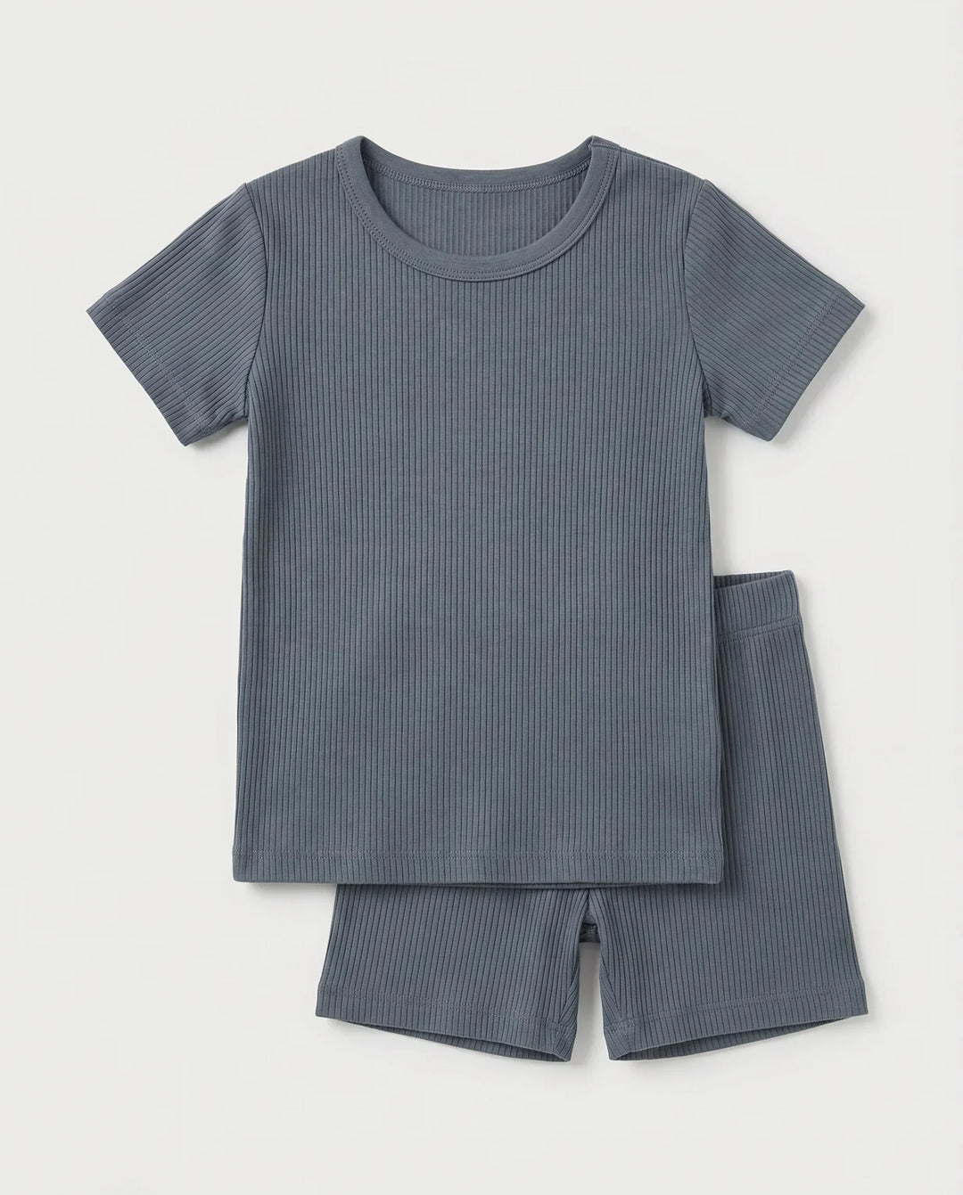 Ribbed Bamboo Two Piece Short Sleeve Short Pajama Set