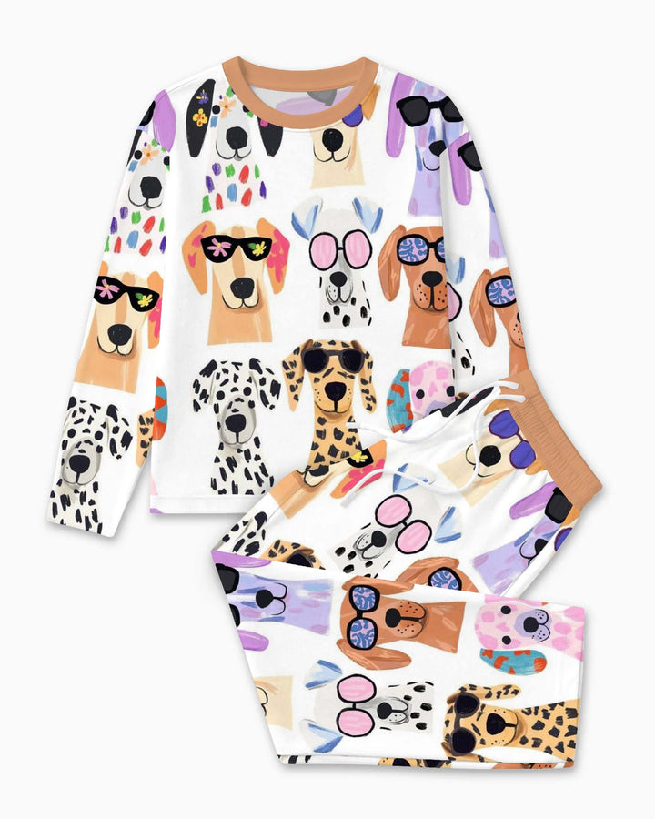 Cool Sunglasses Dogs Bamboo Men's Pajama Set