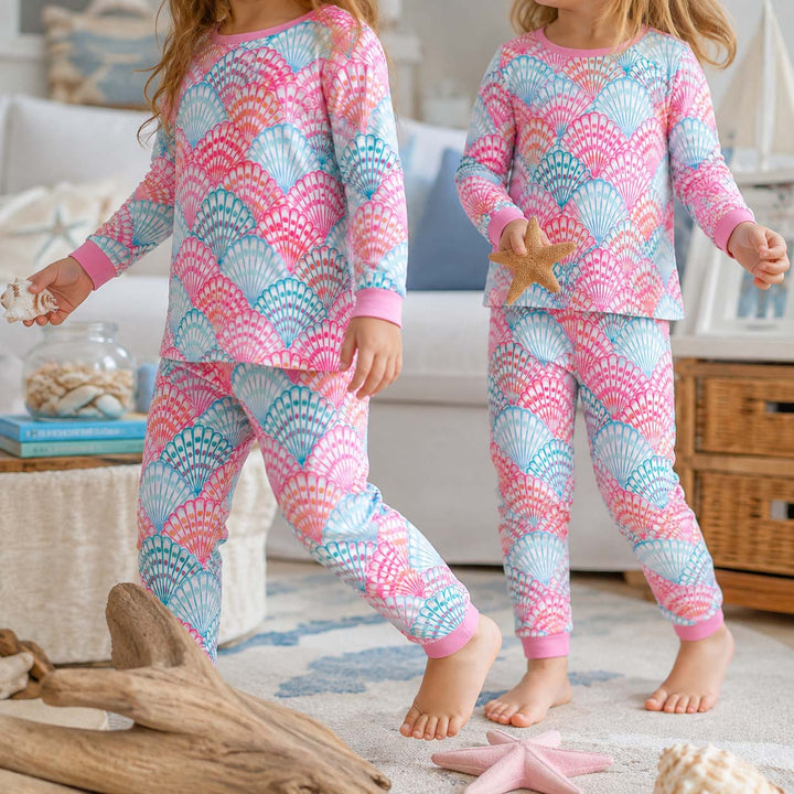 Coral Shore Treasures Bamboo Two Piece Long Sleeve Pajama Set