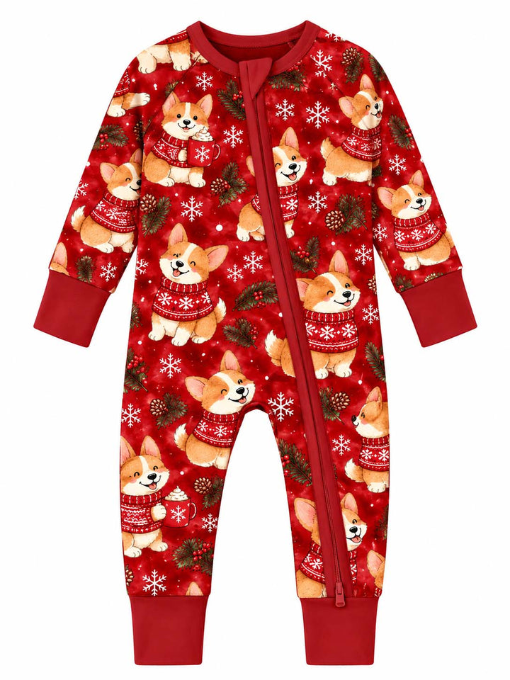 Corgi Christmas Sweater Bamboo Convertible Zippy