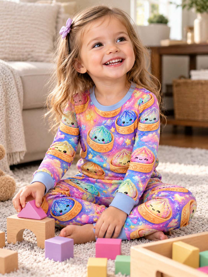 Cosmic Mochi Dreams Bamboo Two Piece Long Sleeve Pajama Set