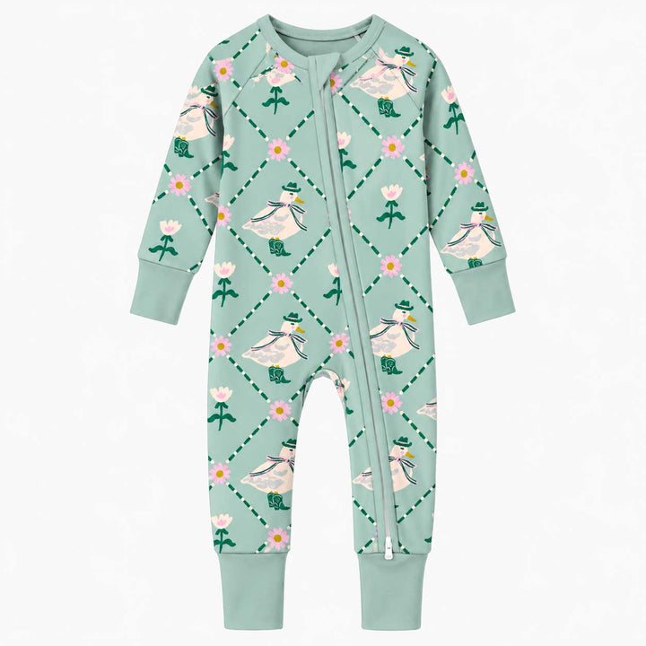 Cottage Duck and Flowers Bamboo Convertible Zippy