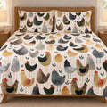Country Chicken Pattern Bamboo Bedding Set