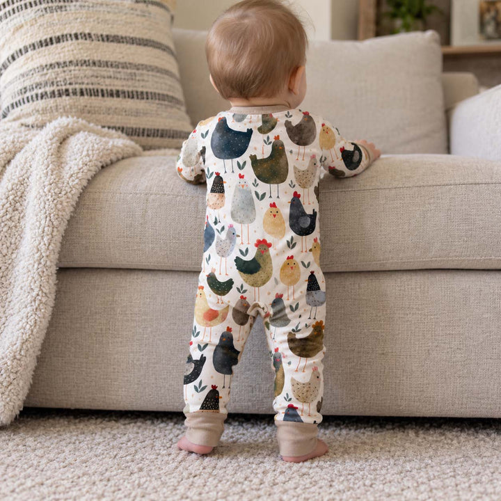 Country Chicken Pattern Bamboo Convertible Zippy