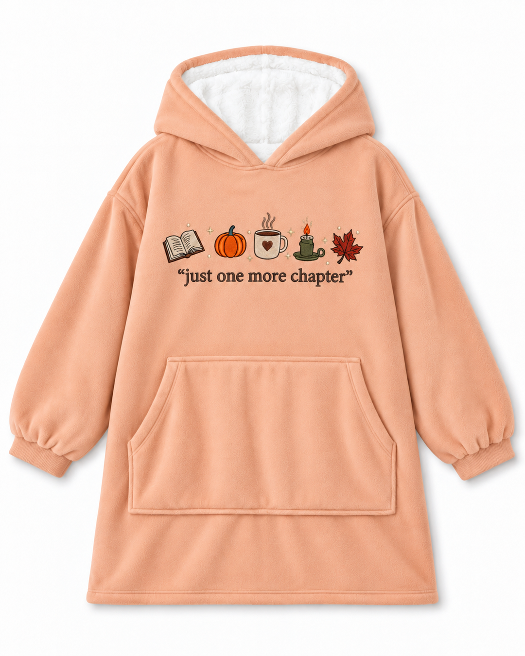 Just One More Chapter Embroidered Blanket Hoodie