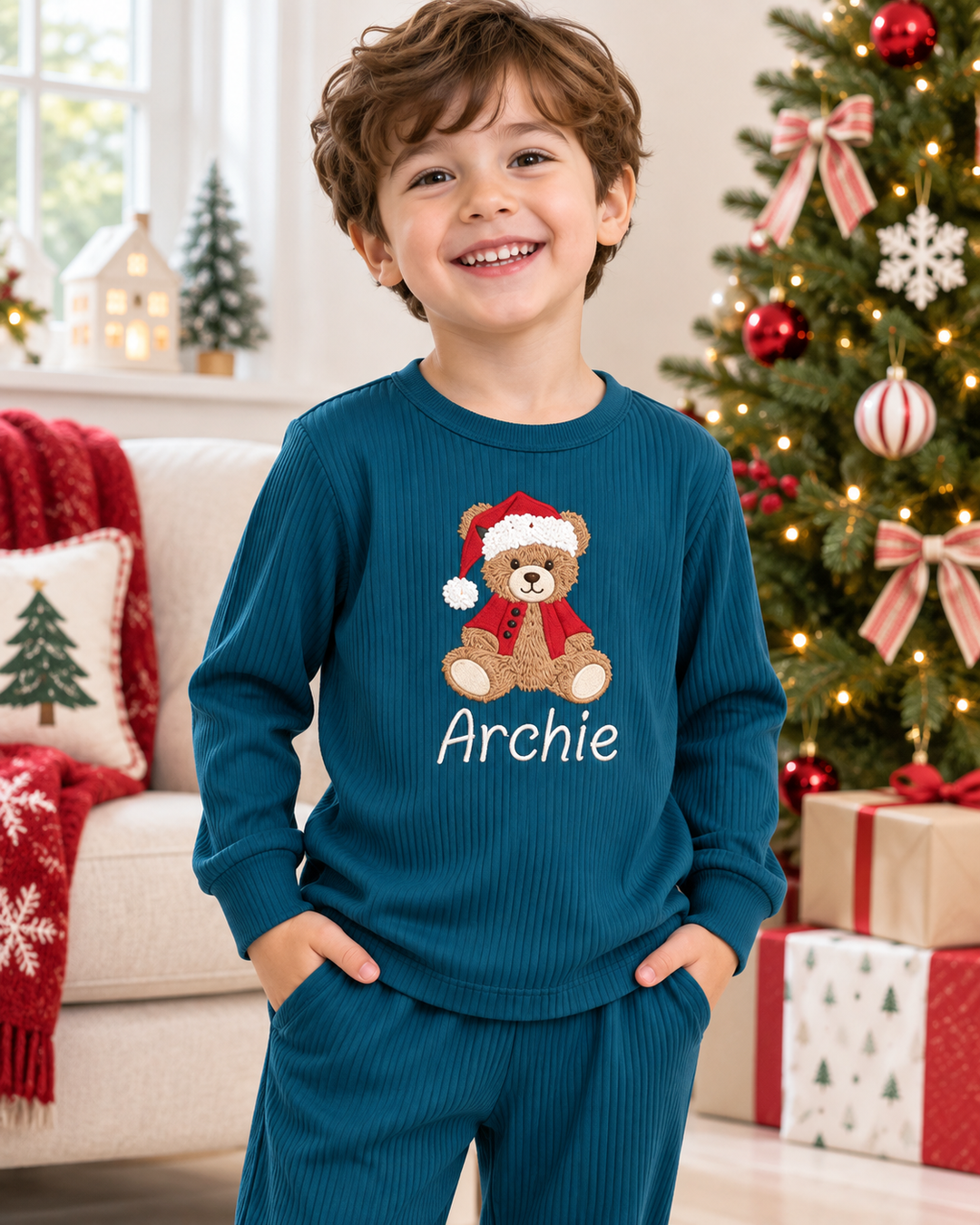 Template Bamboo Two Piece Long Sleeve Pyjamas Set
