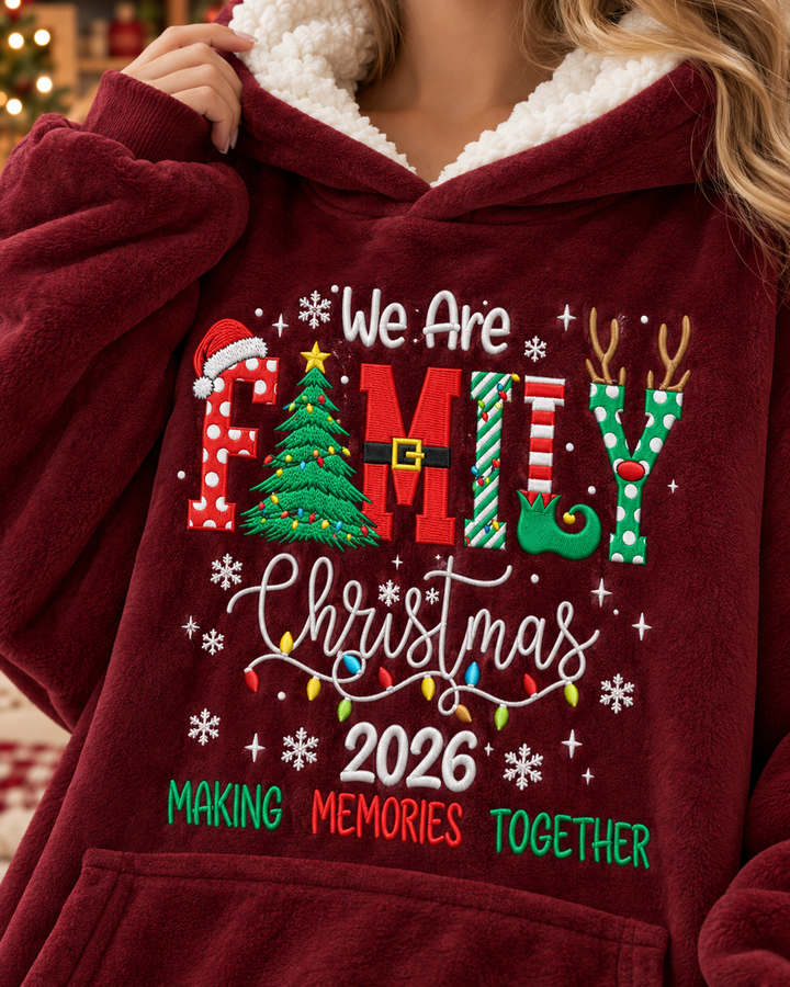 Making Memory Together Embroidered Blanket Hoodie