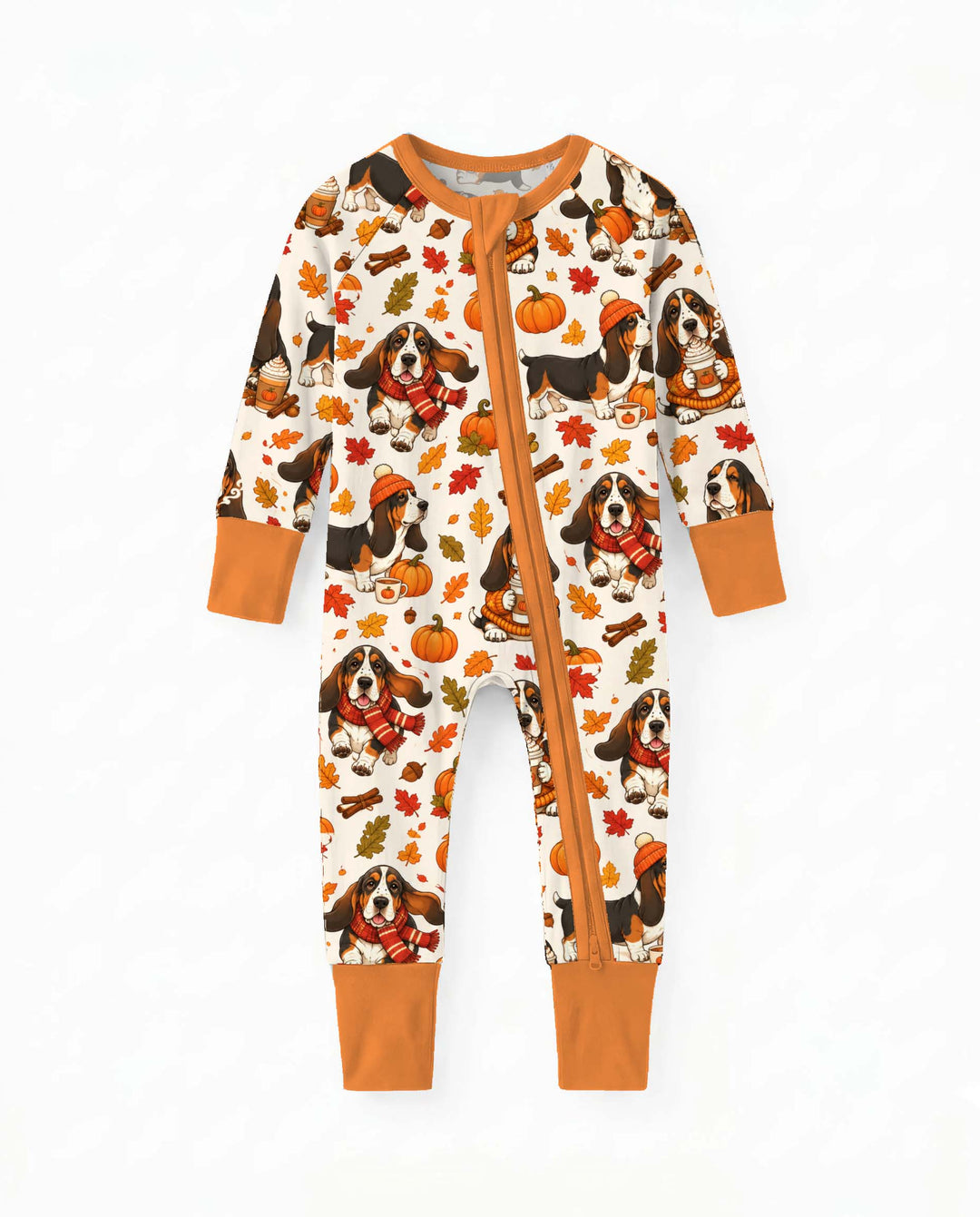 Cozy Autumn Basset Hounds Bamboo Convertible Zippy