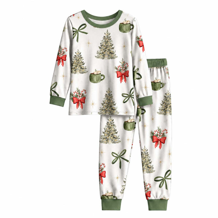 Cozy Christmas Cocoa Bamboo Two Piece Long Sleeve Pajama Set