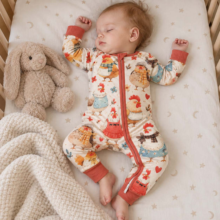 Cozy Country Chickens Bamboo Convertible Zippy