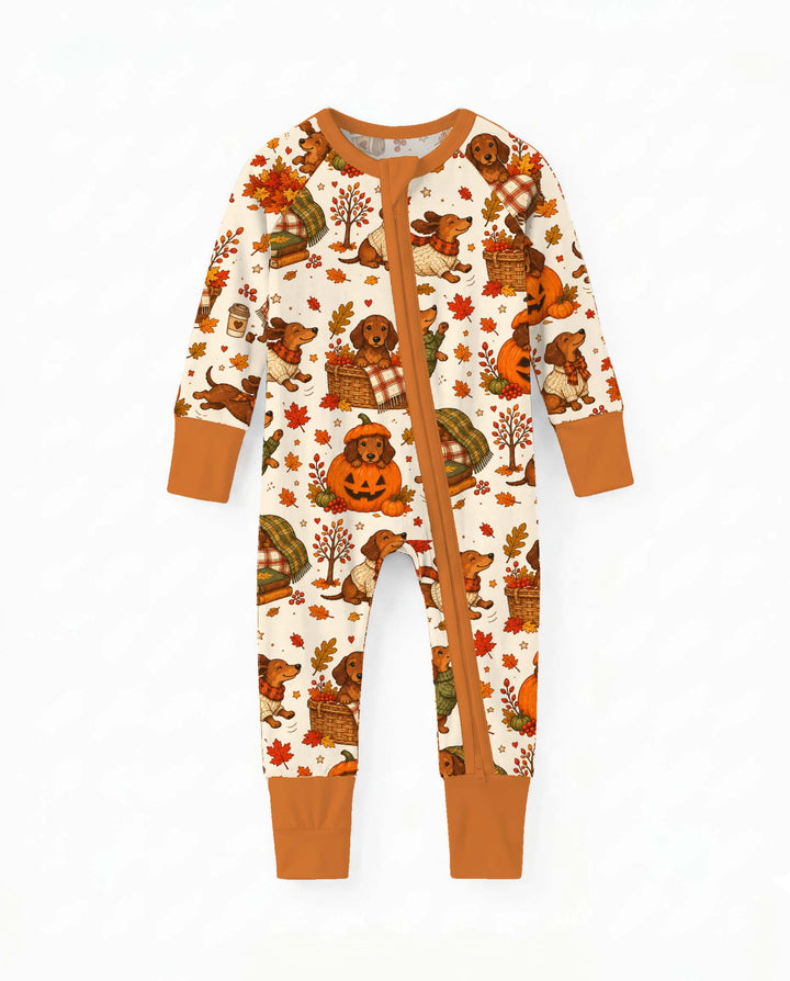 Cozy Dachshund Fall Adventures Bamboo Convertible Zippy