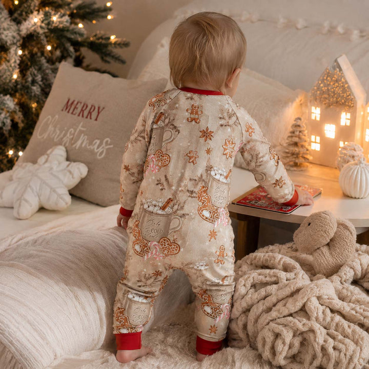 Cozy Gingerbread Hot Cocoa Christmas Bamboo Convertible Zippy