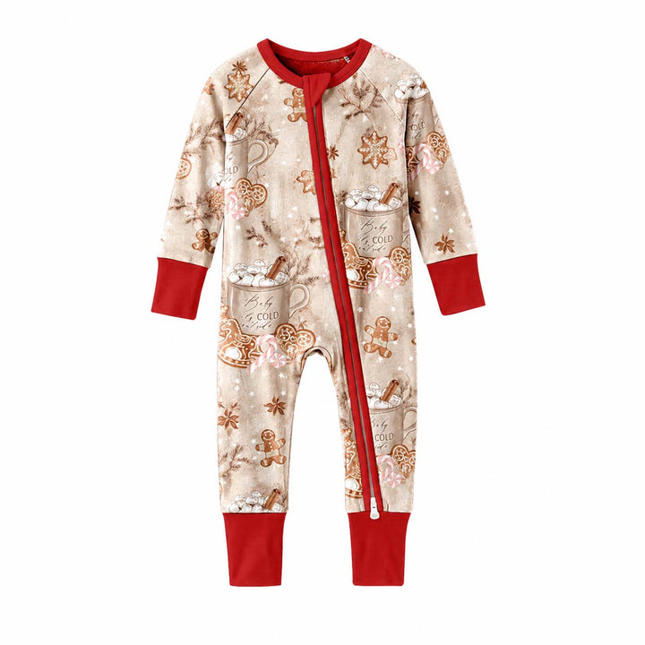 Cozy Gingerbread Hot Cocoa Christmas Bamboo Convertible Zippy