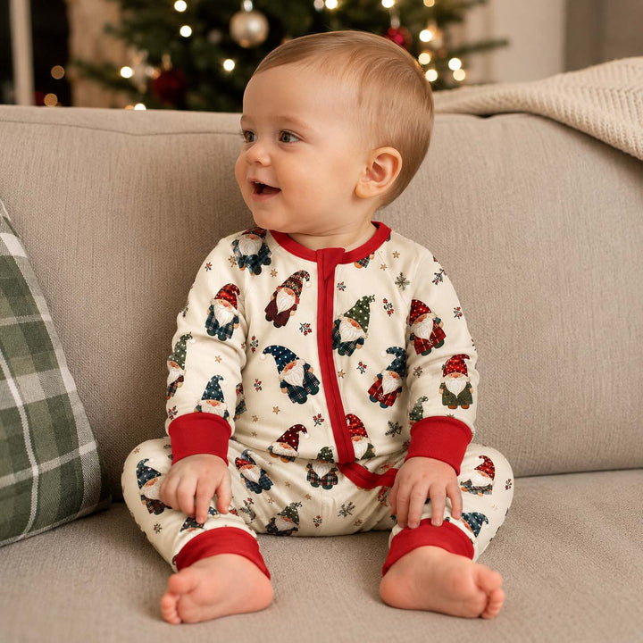 Cozy Plaid Christmas Gnomes Bamboo Convertible Zippy