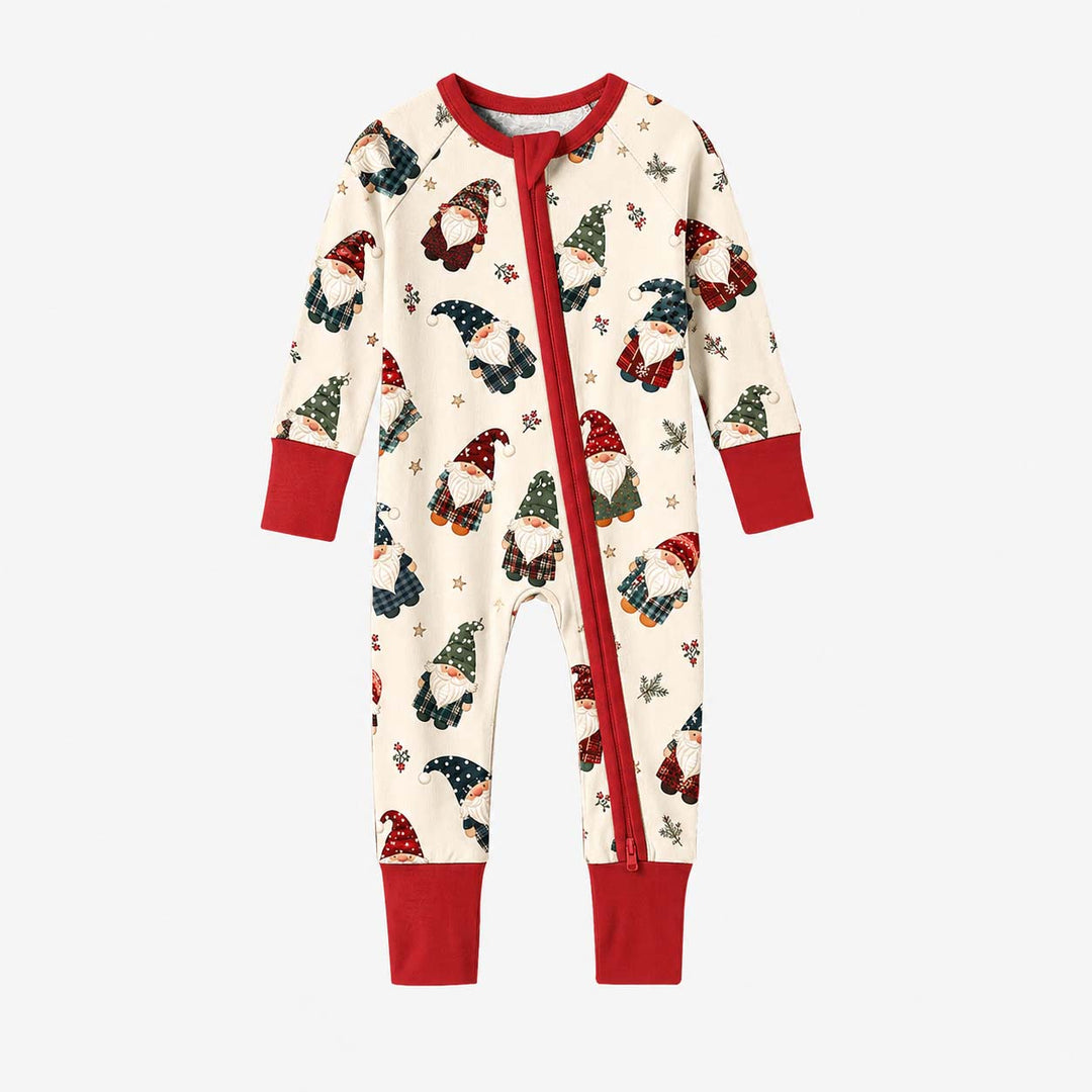 Cozy Plaid Christmas Gnomes Bamboo Convertible Zippy