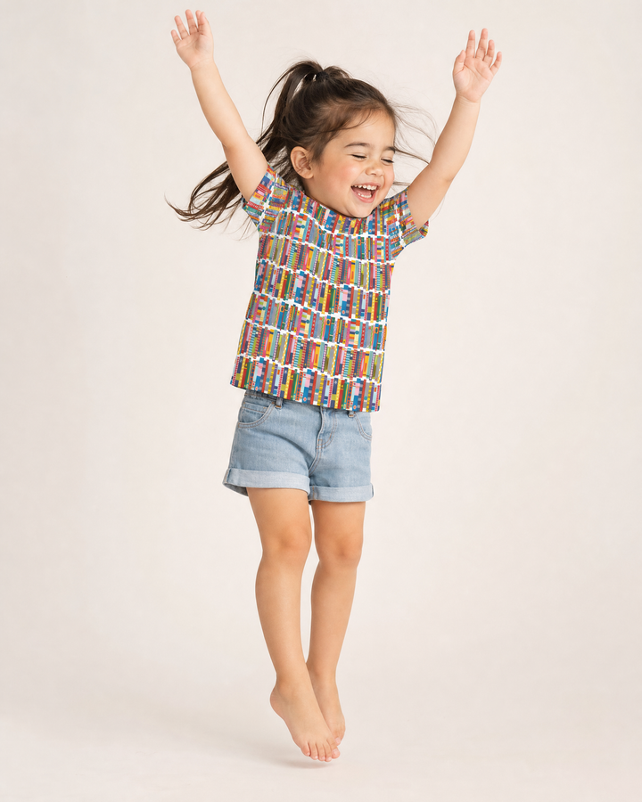 Rainbow Bookshelf Bamboo Crewneck T-Shirt