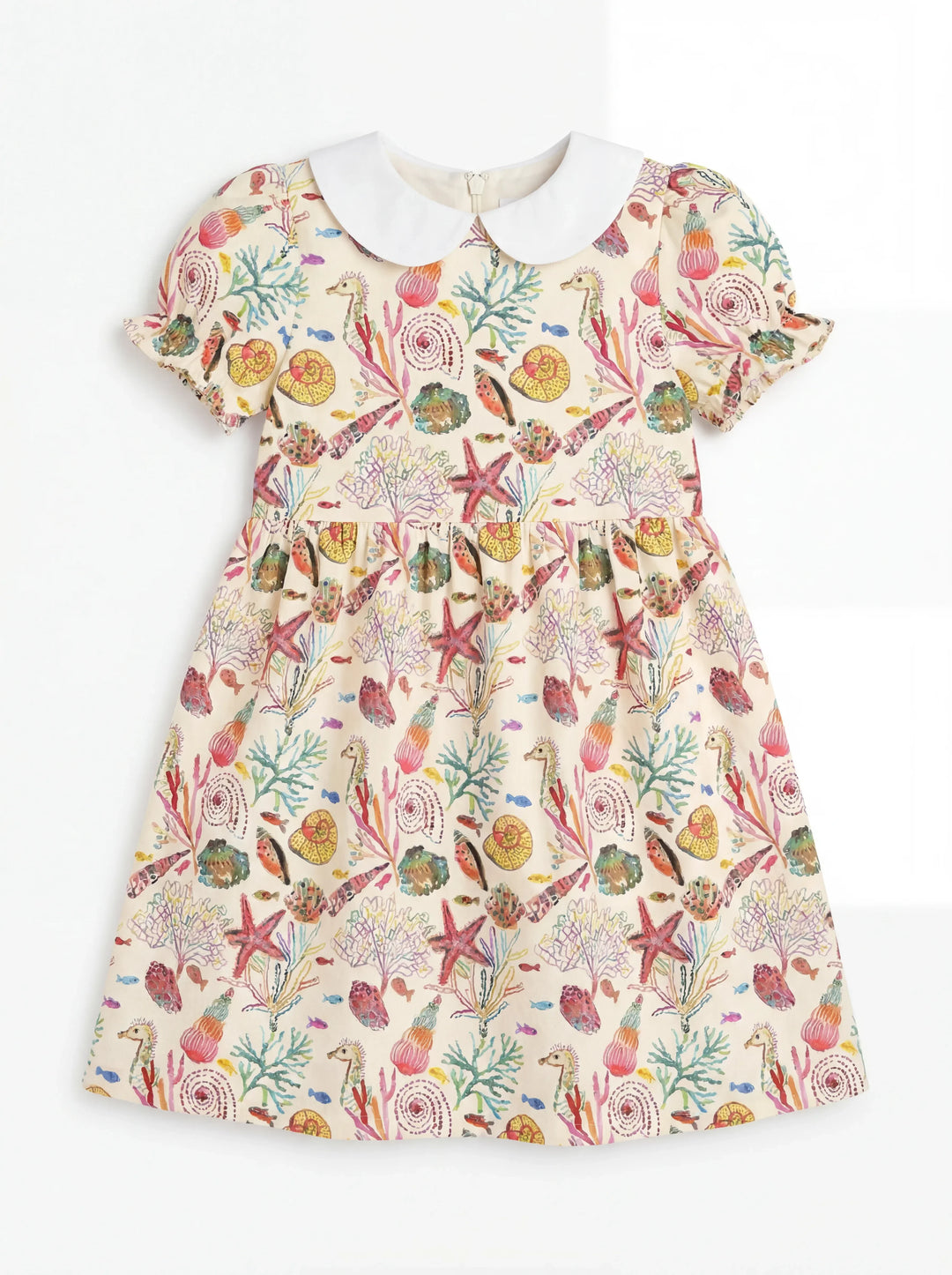 Tropical Reef Whimsy Bamboo Peter Pan Collar Dress