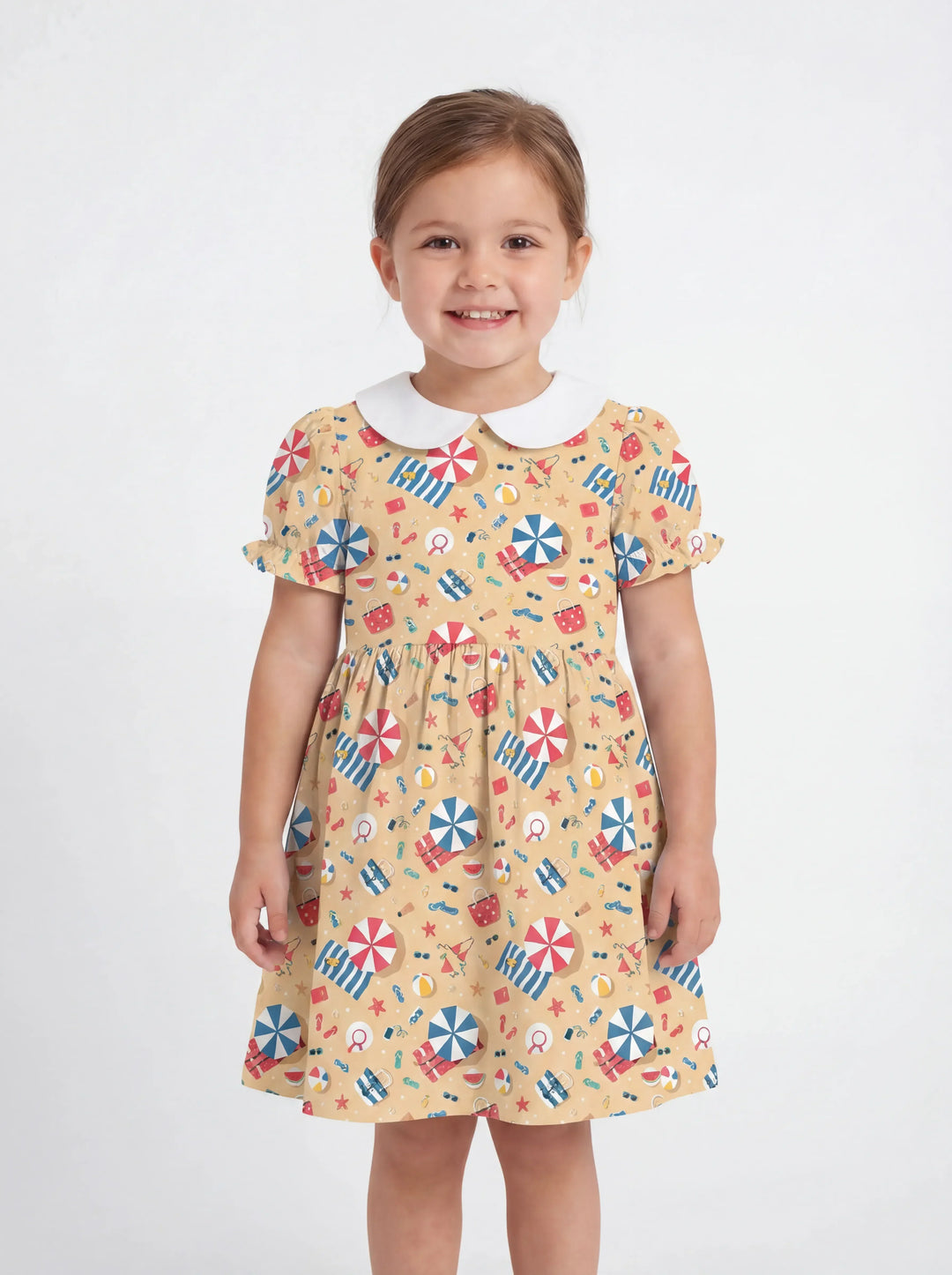 Sunny Beach Day Essentials Bamboo Peter Pan Collar Dress