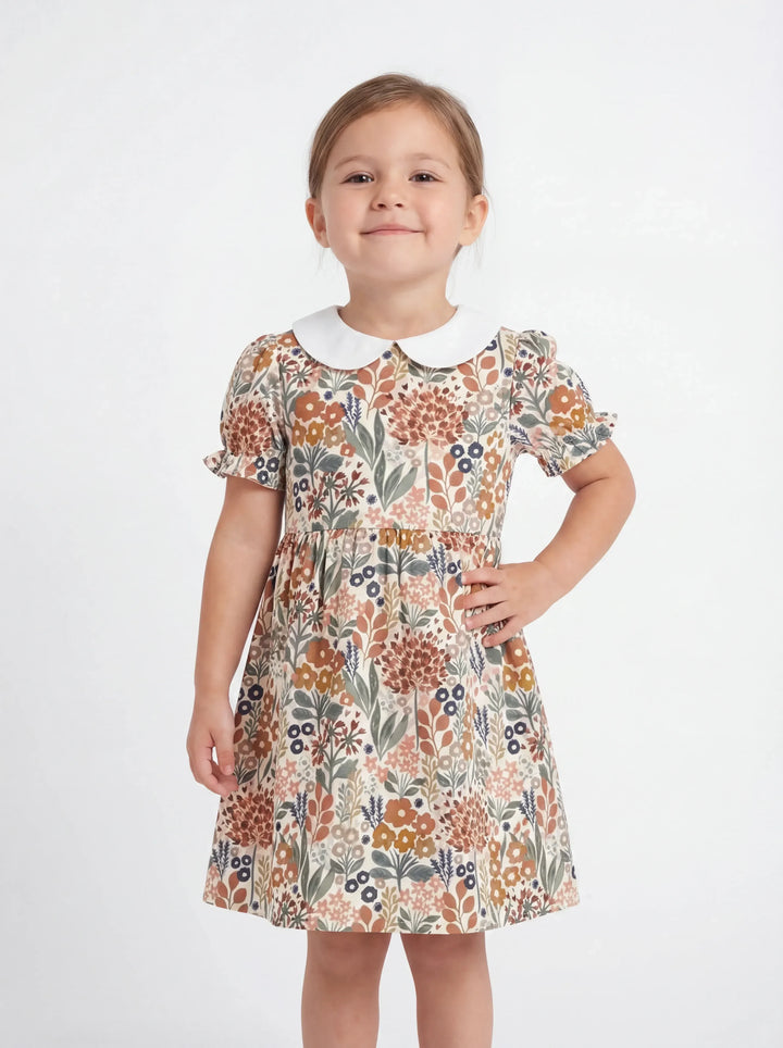 Autumn Meadow Botanicals Bamboo Peter Pan Collar Dress