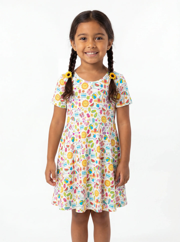 Sunshine Splash Party Bamboo Twirl Dress
