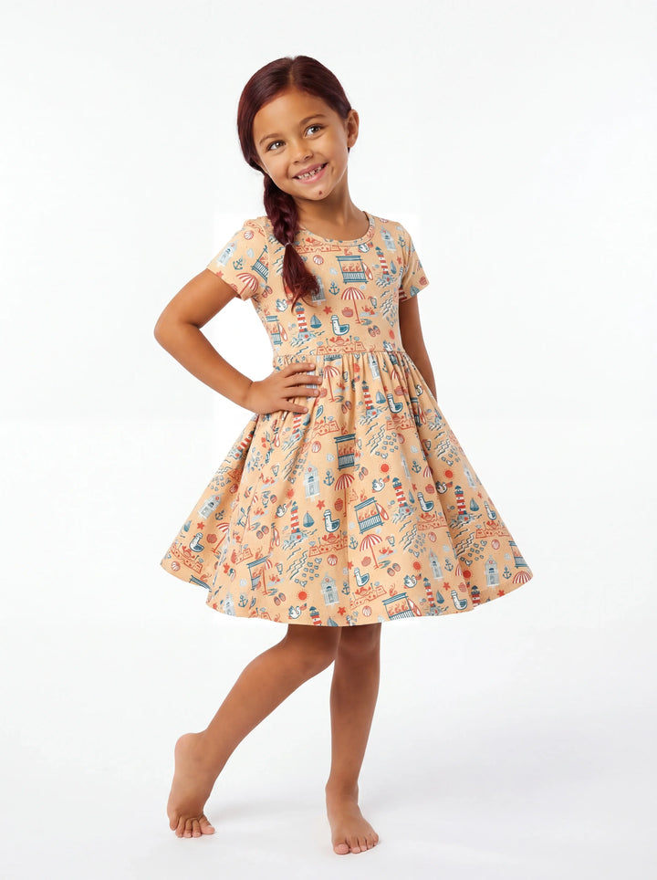 Seaside Storybook Days Bamboo Twirl Dress