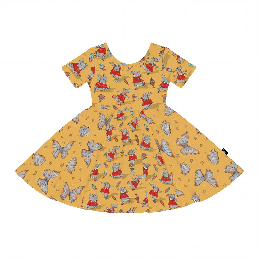 Dancing Hippo Treats Bamboo Twirl Dress