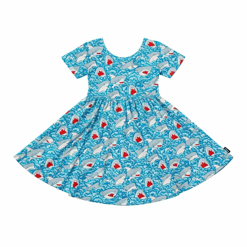 Shark Wave Rush Bamboo Twirl Dress