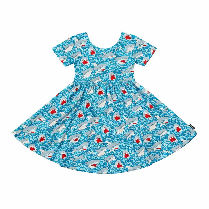 Shark Wave Rush Bamboo Twirl Dress