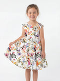 Wildflower Watercolor Garden Bamboo Twirl Dress