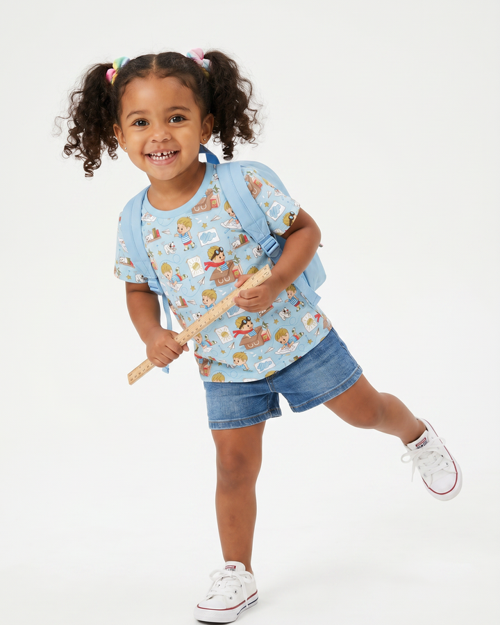 Tiny Explorer Tales Bamboo Crewneck T-Shirt