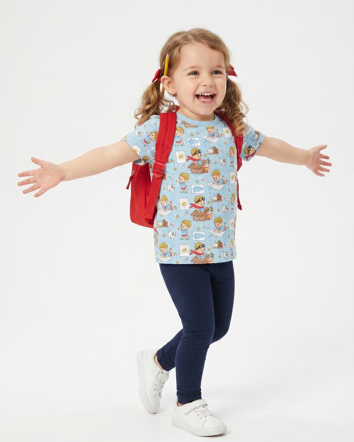 Tiny Explorer Tales Bamboo Crewneck T-Shirt