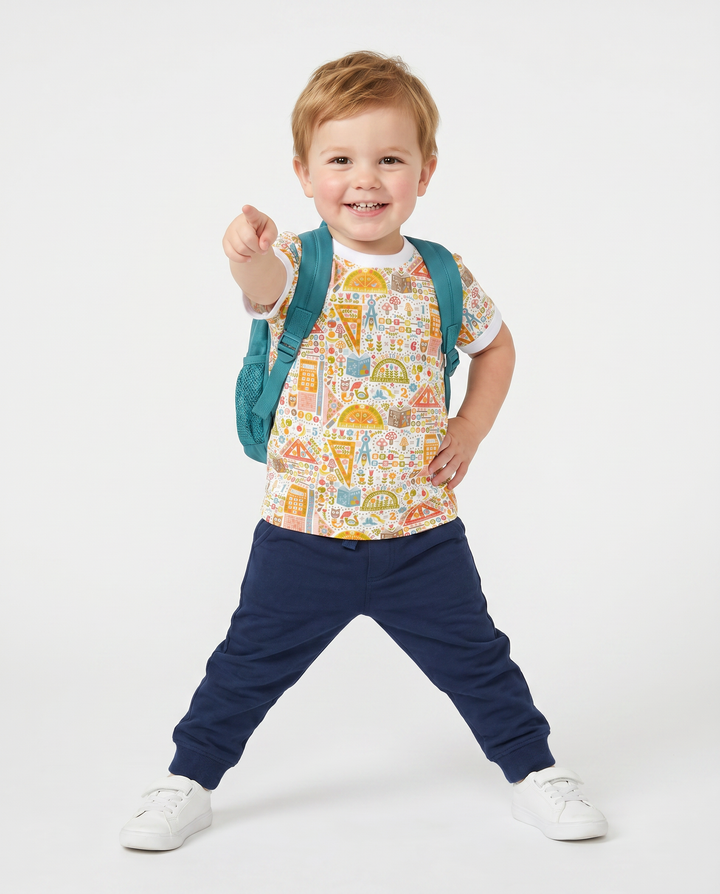Whimsical Learning Village Bamboo Crewneck T-Shirt