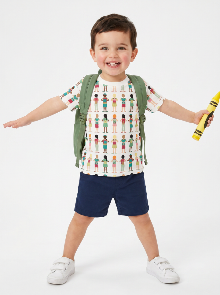 Little Friends Everywhere Bamboo Crewneck T-Shirt