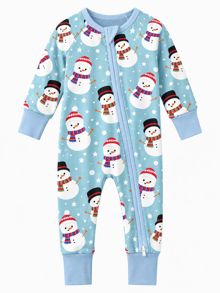 Cute Christmas Snowmen Bamboo Convertible Zippy