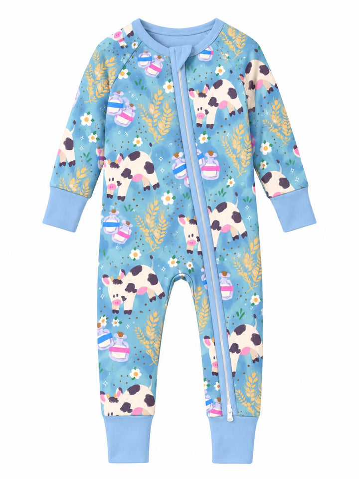 Cute Dairy Cow Farm Bamboo Convertible Zippy
