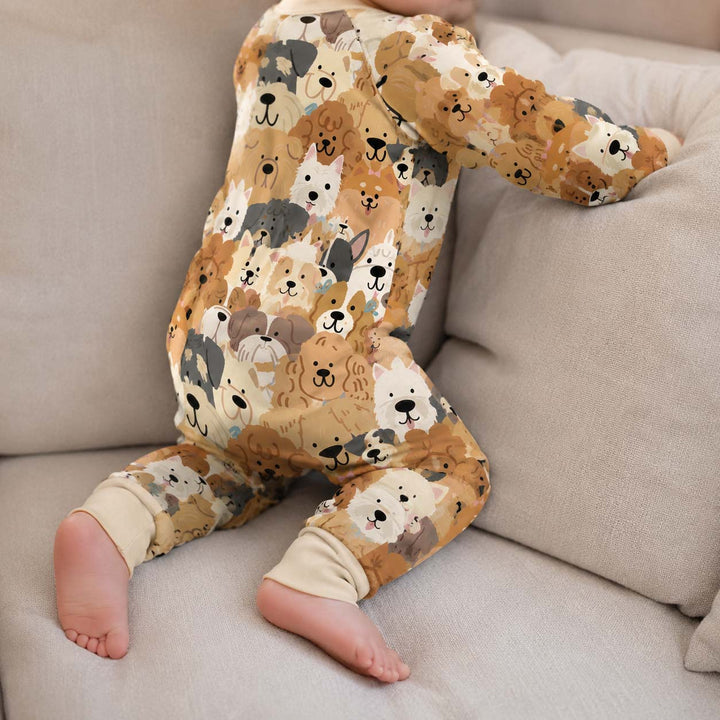 Cute Dog Crowd Bamboo Convertible Zippy