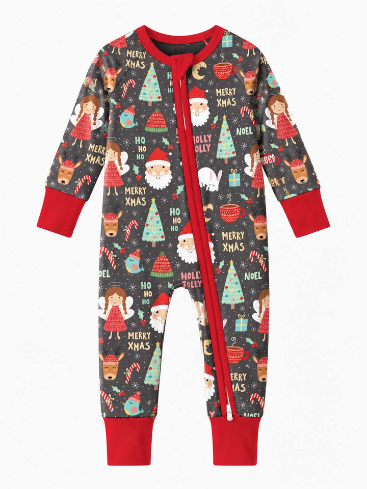 Cute Jolly Christmas Friends Bamboo Convertible Zippy