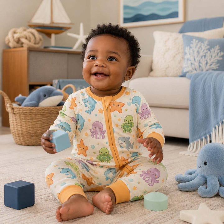 Cute Ocean Friends Bamboo Convertible Zippy