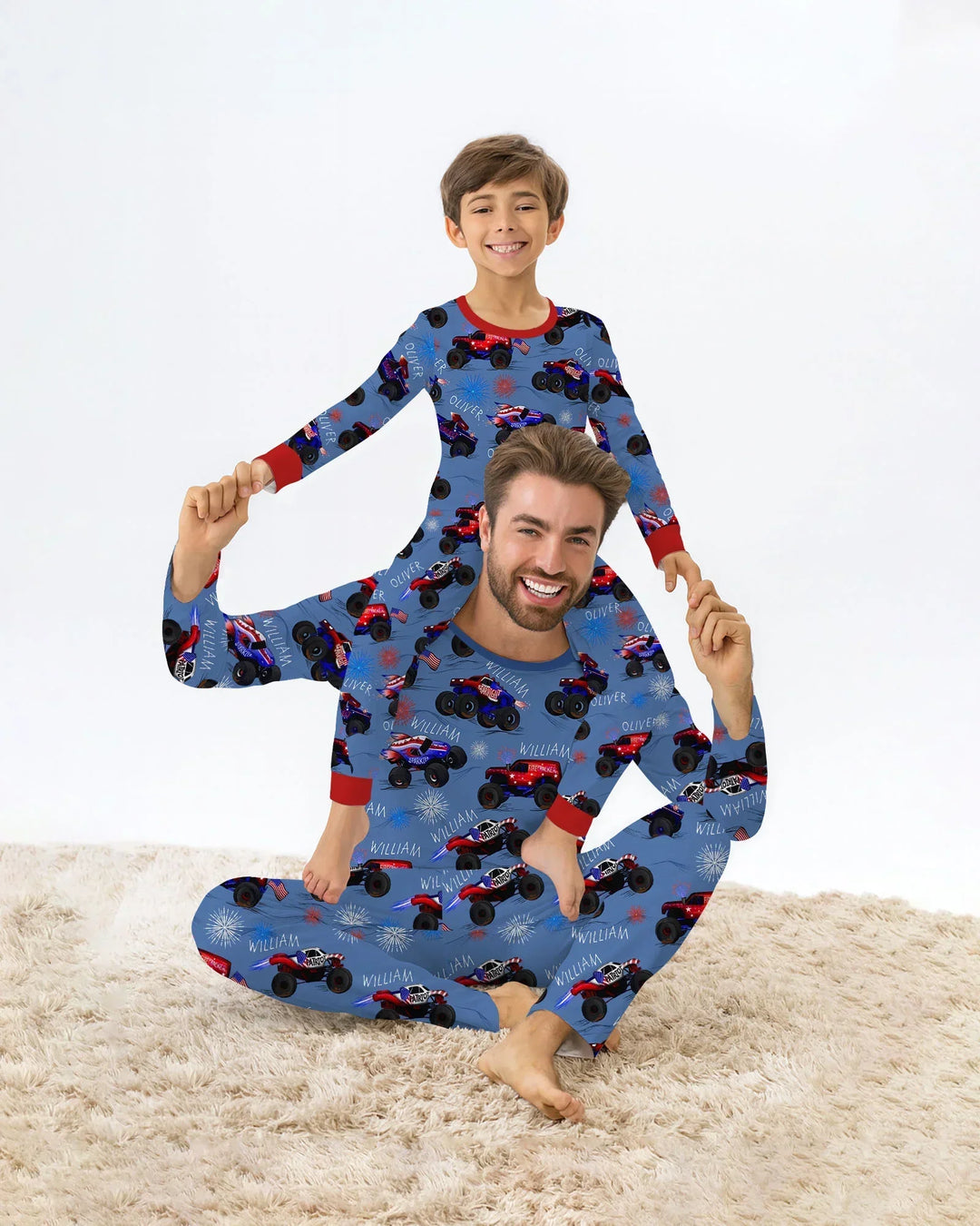 All American Thunder Custom Name Bamboo Men's Pajama Set