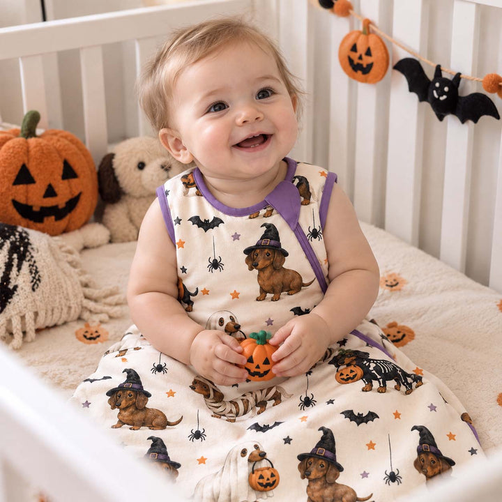 Dachshund Halloween Parade Bamboo Sleep Bag