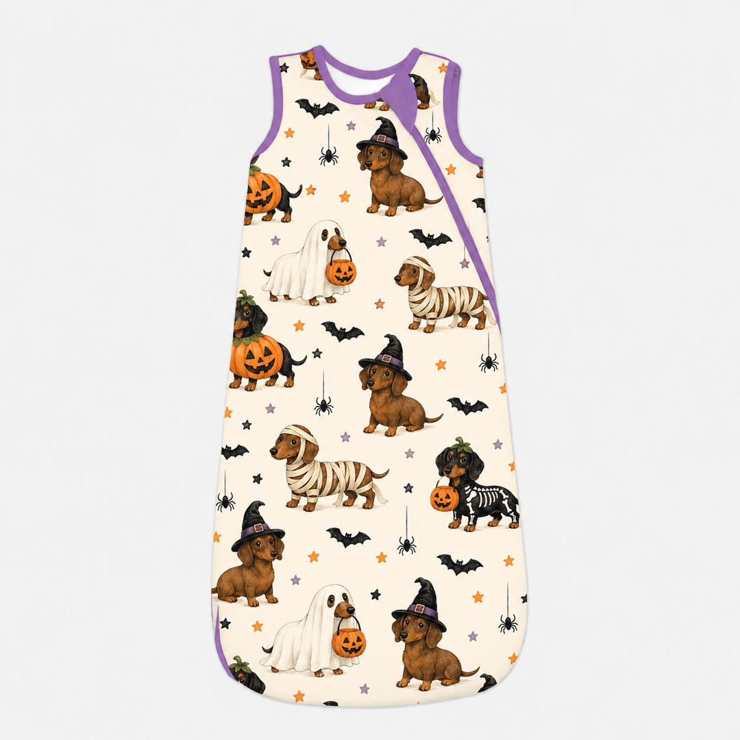 Dachshund Halloween Parade Bamboo Sleep Bag