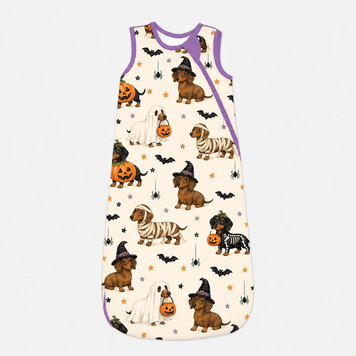 Dachshund Halloween Parade Bamboo Sleep Bag